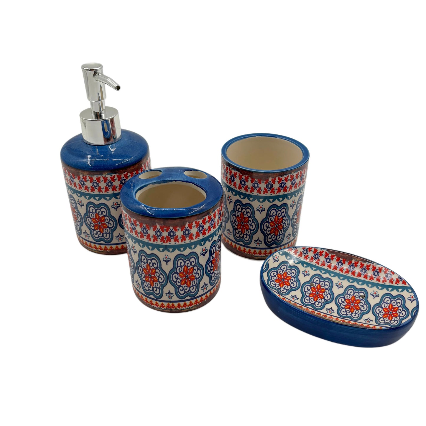 Set Accesorii Baie din Ceramică - 4 Piese