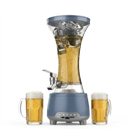 Dozator de Băuturi Multifuncțional PartyTower – Cu Boxă Bluetooth, Lumini Ambientale LED și Microfon Inclus