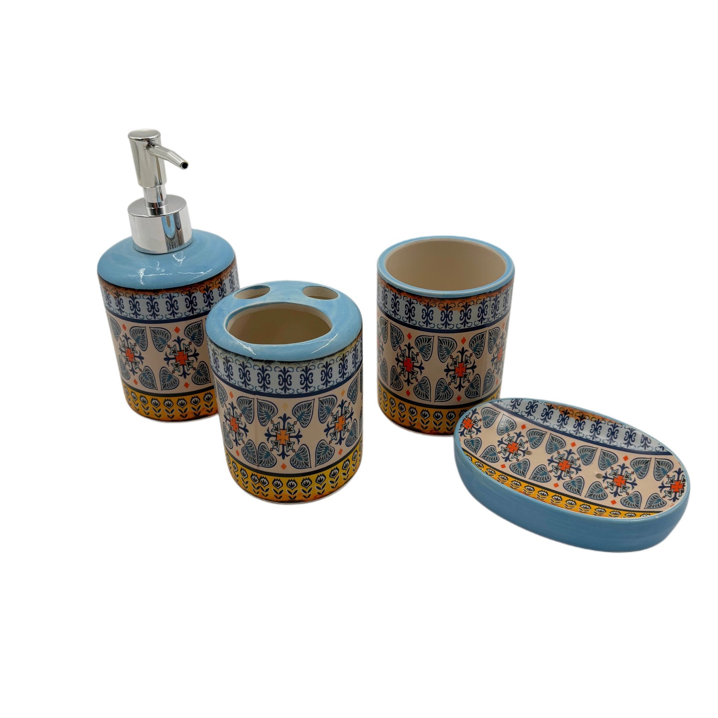 Set Accesorii Baie din Ceramică - 4 Piese