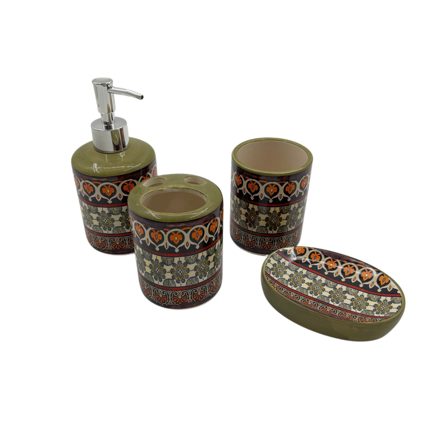 Set Accesorii Baie din Ceramică - 4 Piese