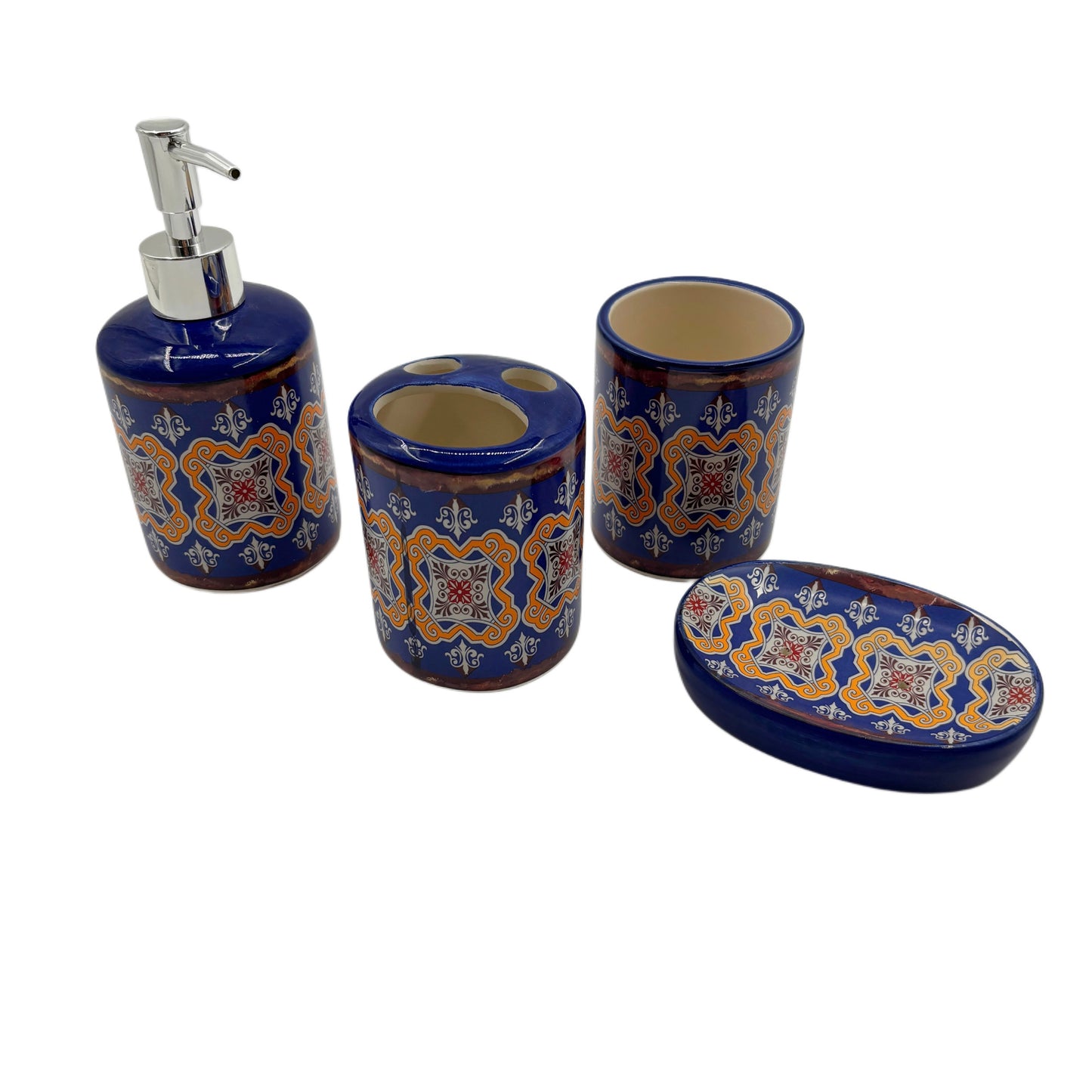 Set Accesorii Baie din Ceramică - 4 Piese